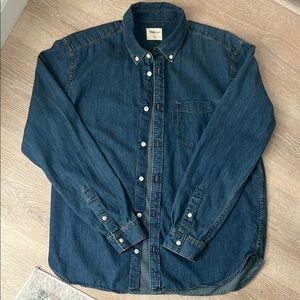 GAP Blue Casual Button Down Shirt Denim